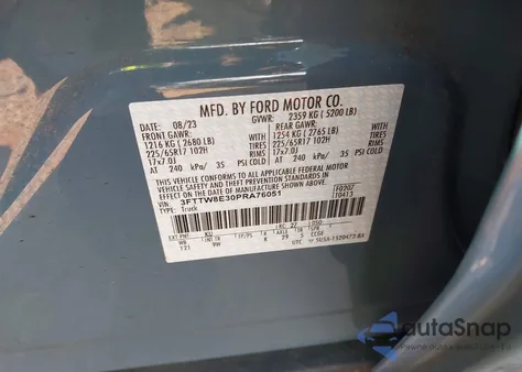 2023 Ford Maverick Xl from USA, damaged, VIN 3FTTW8E30PRA76051